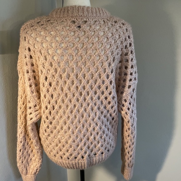 Wool and mohair Reserved sweater chunky soft - Picture 6 of 12